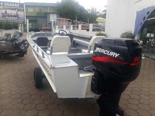 Lancha Ao-mar Ano 2003 Com Mercury 90 Hp