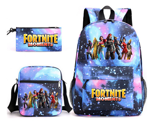 Conjunto De Tres Piezas De Mochila De Estudiante - Fortnite