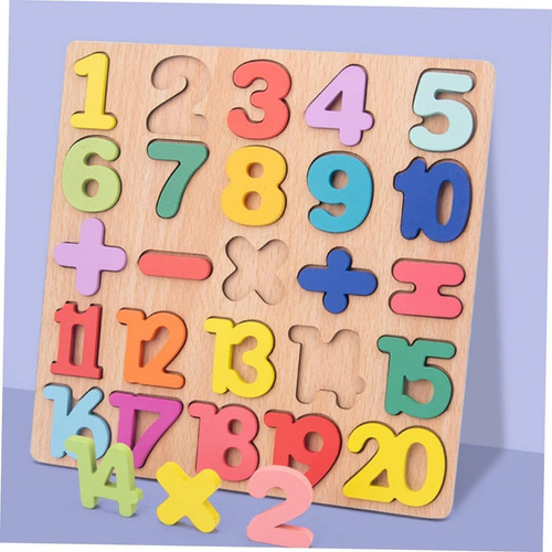 Juego Didactico Madera Numeros Y Abecedario Rompecabezas 2pz