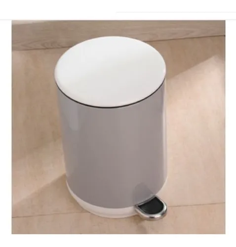 Papelera Redonda Pedal H5 5 Litros Gris