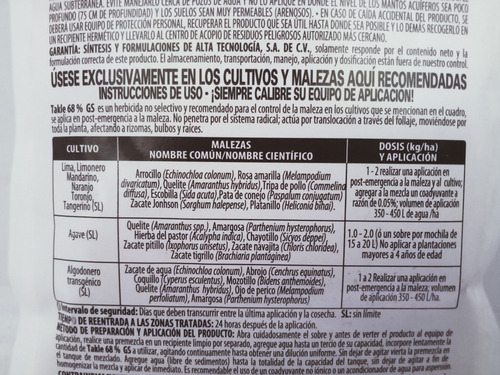 2 Sobres De Glifosato En Polvo 50 Gr Elimina Hierba Y Zacate