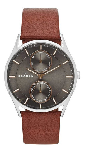 Reloj Hombre Skagen Skw6086 Cuarzo 40mm Pulso Marron En