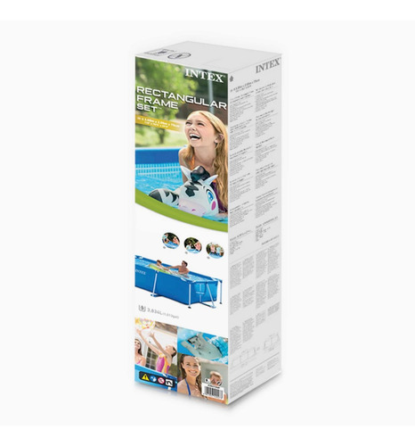 Combo Alberca Rectangular Estructura Intex + Bomba Filtrante