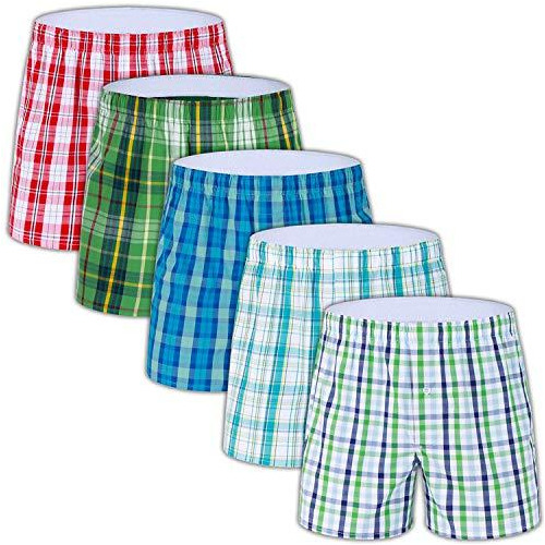 Set De 5 Calzoncillos Bóxer Talla 2x-large Para Hombre