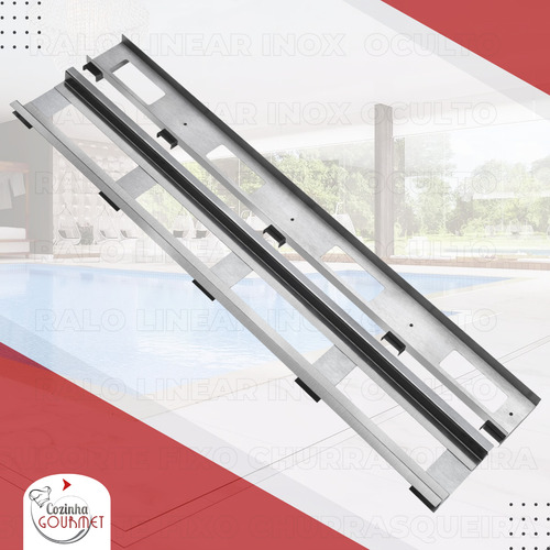 Ralo Linear Infinito 90 X 10cm Oculto Inox 304 Área Externa