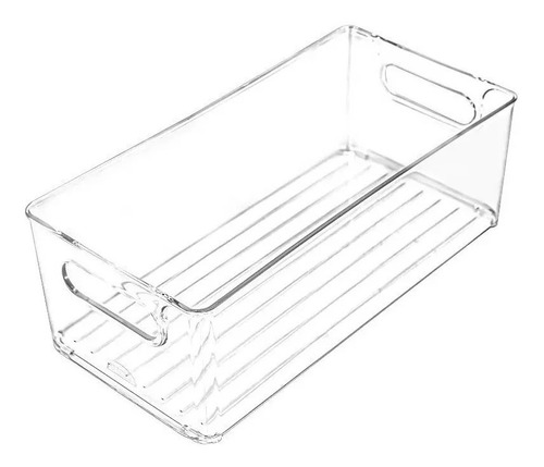 Recipiente organizador de refrigerador multiuso acrílico 30x15x10cm, cor transparente