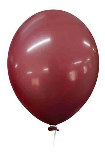 Balão Bexiga Cor Liso 8 Polegadas 20cm C/ 50 Uni. Happy Day Cor Marsala