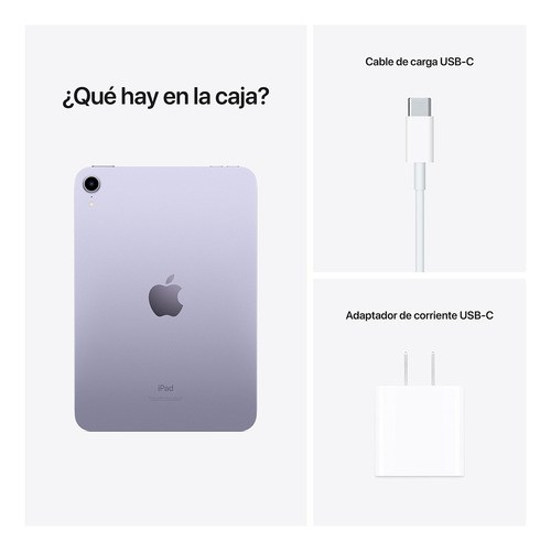 Imagen 10 de 10 de Apple iPad mini (6ª generación) 8.3" Wi-Fi 64GB A15 Bionic - Morado
