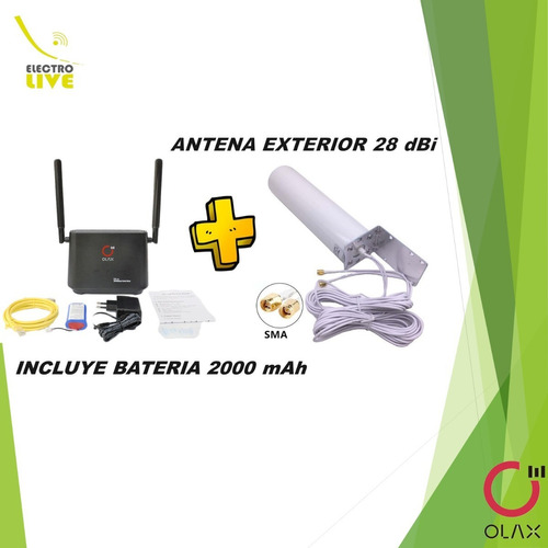 Router Olax Ax5 Pro Internet Rural Zonas Rojas 28dbi 4g Lte 