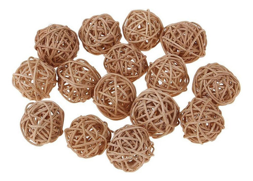 - 4x 15x Bola De Mimbre De Ratán Esfera Temática Natural