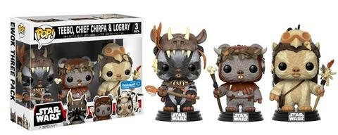 Ewok Funko Pop 3 Pack Star Wars 40 Aniversario Walmart Exclu