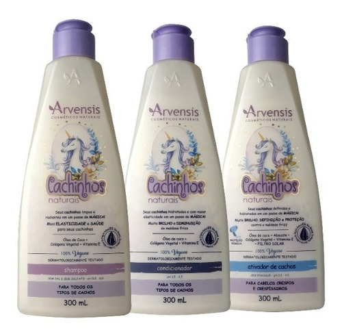  Kit Shampoo E Condicionador + Ativador Infantil Crespos