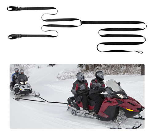 Moonoom Correa De Remolque Para Moto De Nieve Con Dos Gancho