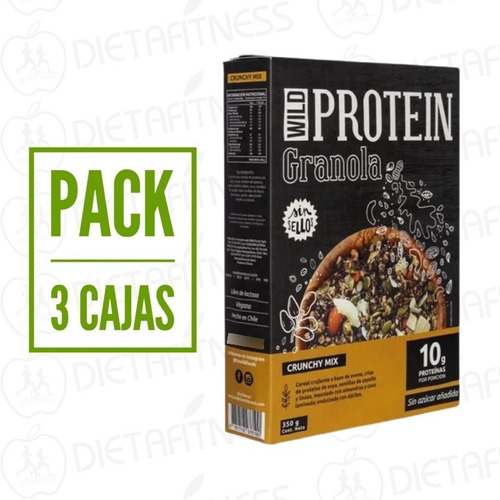 Granola Wild Protein Pack 3 Cajas Dietafitness