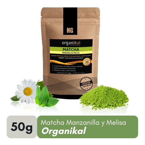 Organikal Superfoods Matcha Manzanilla Y Melisa X 50g
