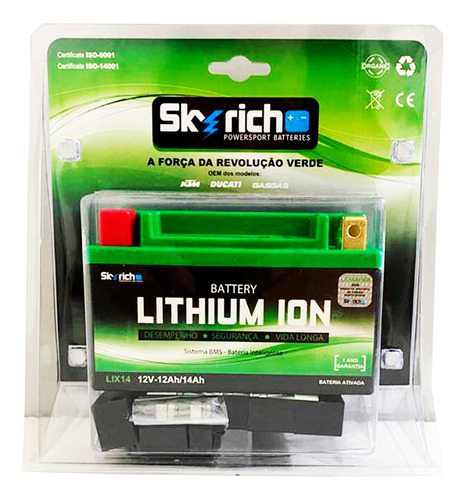 Bateria Lítio Skyrich Lix14 Ytx14-bs Bmw 1300 K1300r/s