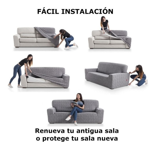 Protector De Sala Elástico Funda Sillón Funda Sofá 3 Piezas