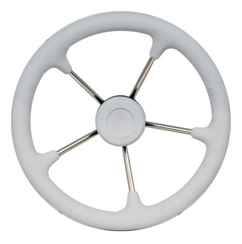 Rueda De Timón Uflex Inox Recubierta De Goma Blanca Ø 35 Cms
