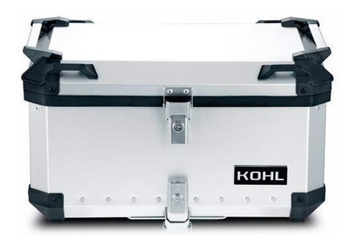 Imagen 1 de 8 de Maleta Top Case Kohl 60 Lts Plata Universal Para Moto