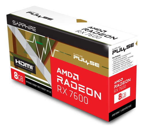 Tarjeta De Video Sapphire Amd Radeon Rx 7600 Pulse 8gb Gddr6