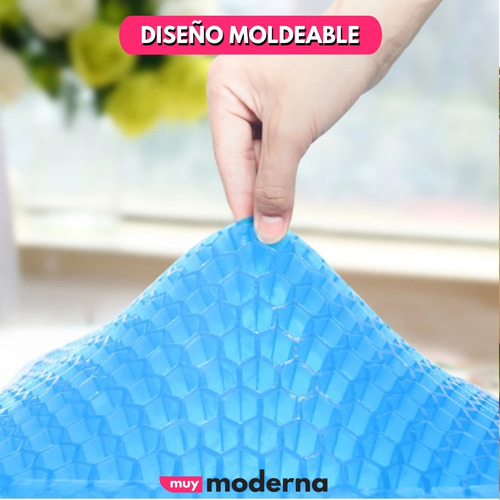 Imagen 3 de 7 de Almohadon De Gel Ortopédico Egg Seat + Funda De Regalo Muym