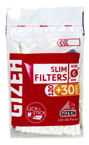 Filtros Bolsa Gizeh Slim 120+30 X 10 Bolsas