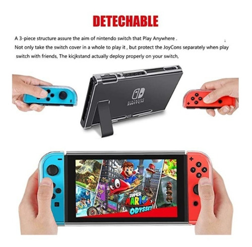 Kit De Accesorios Nintendo Switch 4 En 1 Con Funda Protector