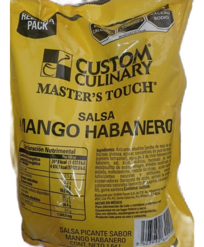 Salsa Mango Habanero 2kg Rellena Pack 