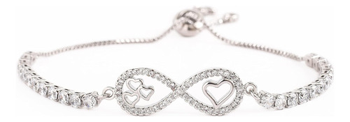 Pulsera Con Abalorio De Corazón Infinito, Pulsera De Corazón