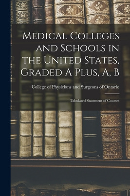 Libro Medical Colleges And Schools In The United States, ...