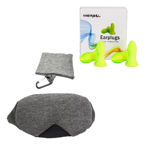 Kit Para Dormir O Descansar  Antifaz + Tapones Merall 