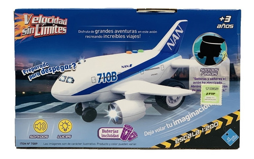 El Duende Azul Avion 710 A Friccion Luz Y Sonido Art 7089