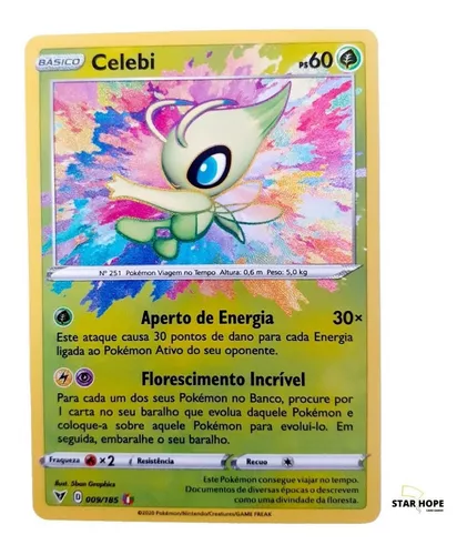 Card Pokemon Raro Shiny + 5 Cartas De Brinde Copag Original