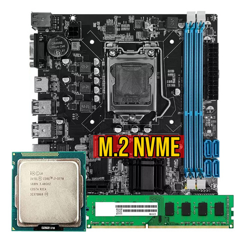 Kit Processador I7 3770 3.9 Ghz + Placa Mãe  H61 + 16gb