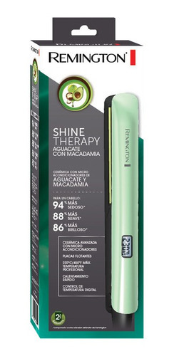 Imagen 4 de 8 de Plancha de cabello Remington Shine Therapy S9960 verde 110V