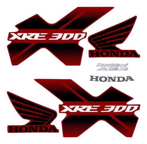 Kit Adesivos Honda Combined Abs Xre 300 2013 Vermelha