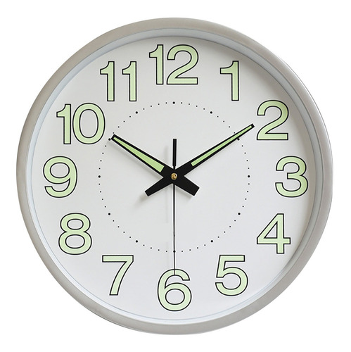Reloj De Pared Luminoso De 12 Pulgadas, Reloj De Cuarzo Redo