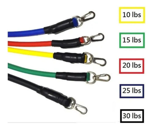 11 Piezas Extensor Elástico Ejercicio Funcional Hasta 100