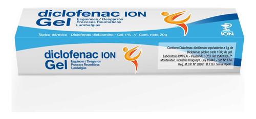 Diclofenac Ion® Gel Pomo X 20 Gramos