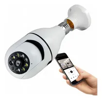 Comprar Ming Cam-f Camara Tipo Foco De Seguridad Wifi Ip Socket Vision Nocturna Color Blanco