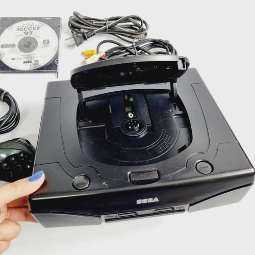 287- Console Sega Saturn Tectoy Funcionando Perfeitamente Preto (Usado)