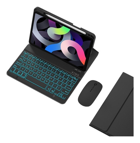 Funda+teclado+mouse Iluminado For iPad 10,2inch 9ª/8ª/7ª