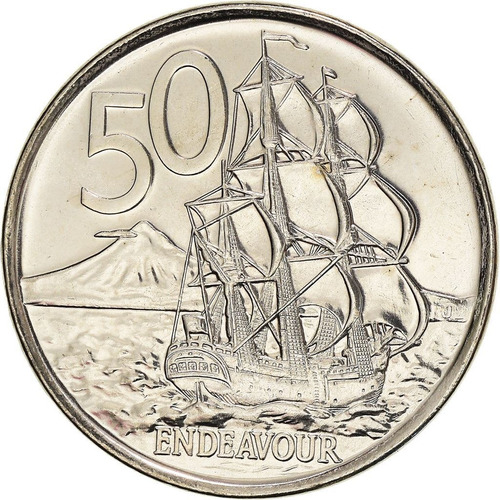 Nueva Zelanda 50 Cents 2006 - Km#119a - Barco Endeavour