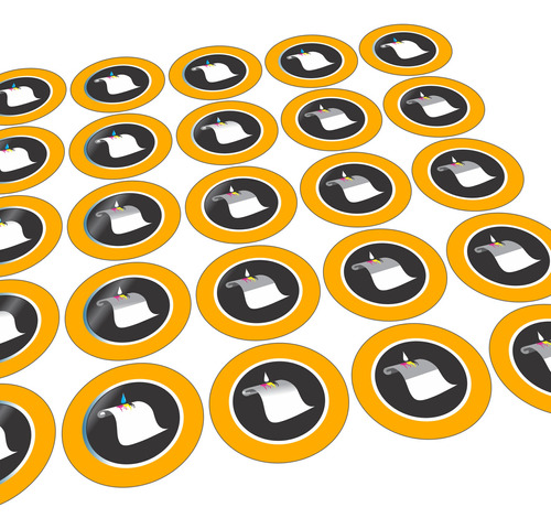 500 Stickers  Rotulados 5x5 Cm. Circulares Autoadhesivos