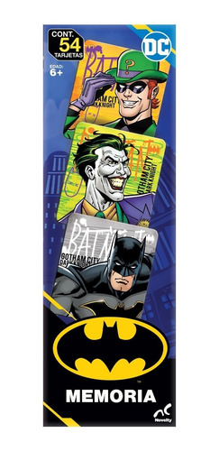 Juego De Mesa Warner Dc Batman Memoria Infantil 54 Tarjetas