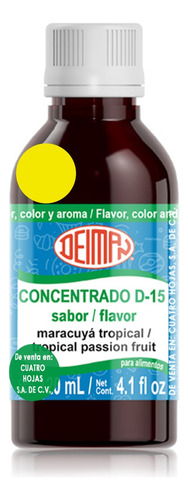 Concentrado Saborizante Sabor Maracuyá D-15 Deiman 120 Ml.