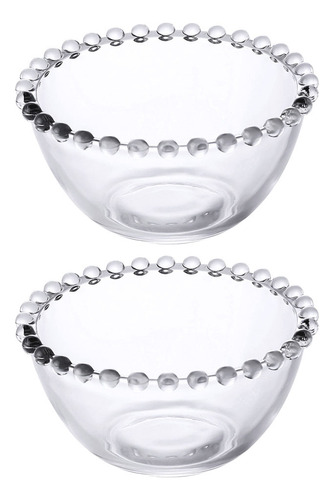 Snack Bowls Bead Point De Cristal Transparente Con Forma De