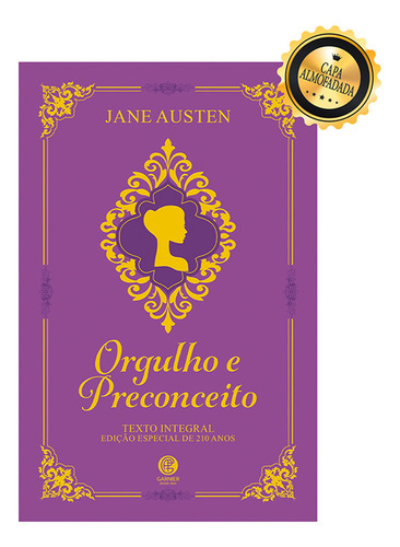 Libro Orgullo y prejuicio de Jane Austen Edición especial de lujo de 210 años, tapa dura, 2023, en la editorial portuguesa Garnier