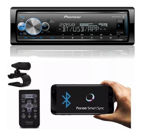Imagem 2 de 5 de Rádio Automotivo Pioneer Mvh-x7000br Usb Bluetooth