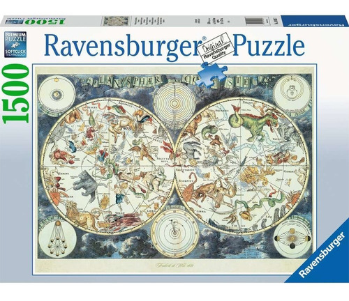Rompecabezas Ravensburger Mapa Fantástico De 1500 Piezas 14+